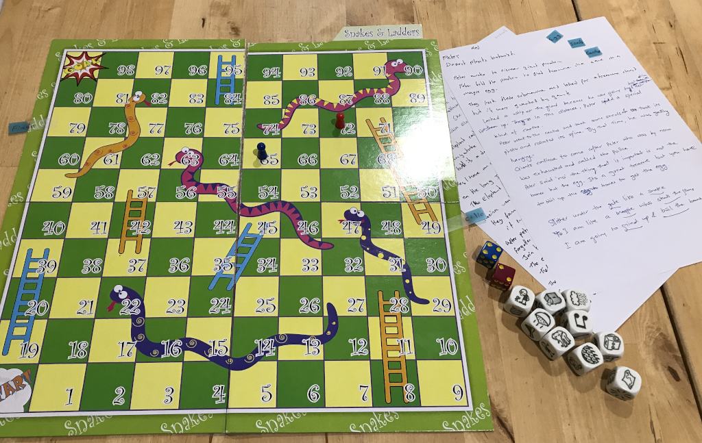 Snakes & Ladders Stories in play